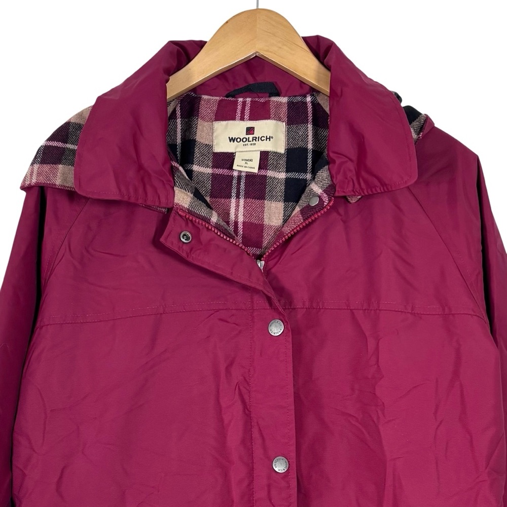 Woolrich Insulated‎ Jacket Ruby Plaid Lining XL - Picture 3 of 15